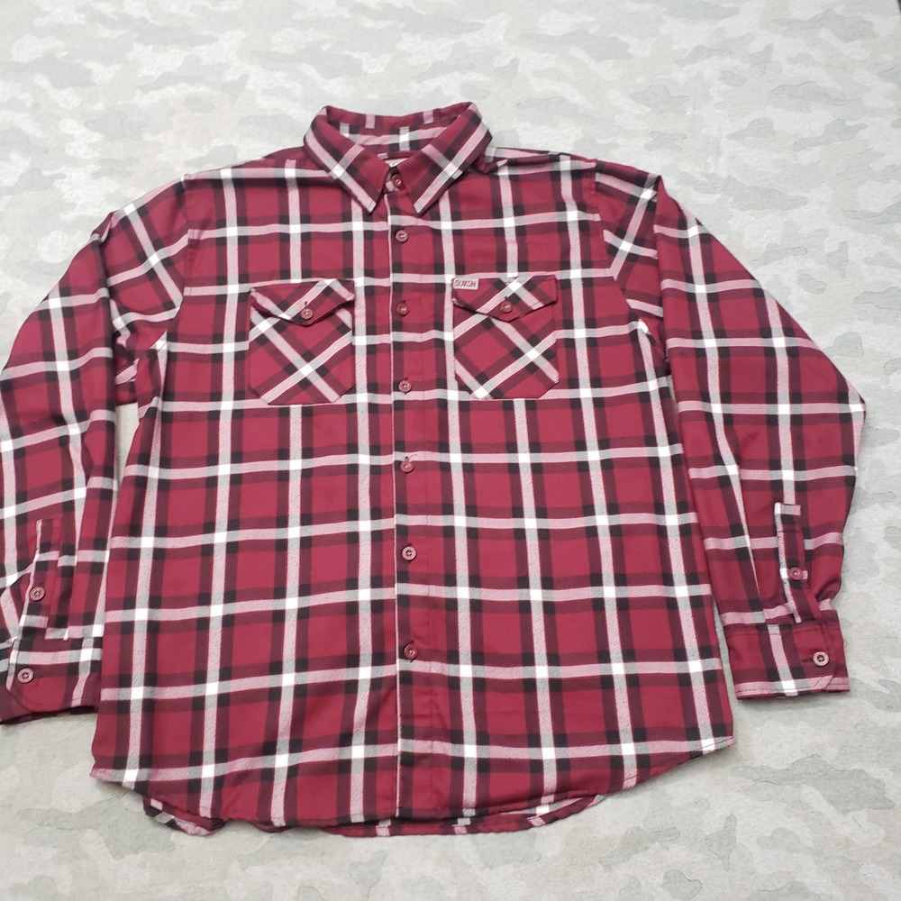 Dixxon Flannel Shirt Mens XL Red The Cellar Plaid Long Sleeve Button-Up